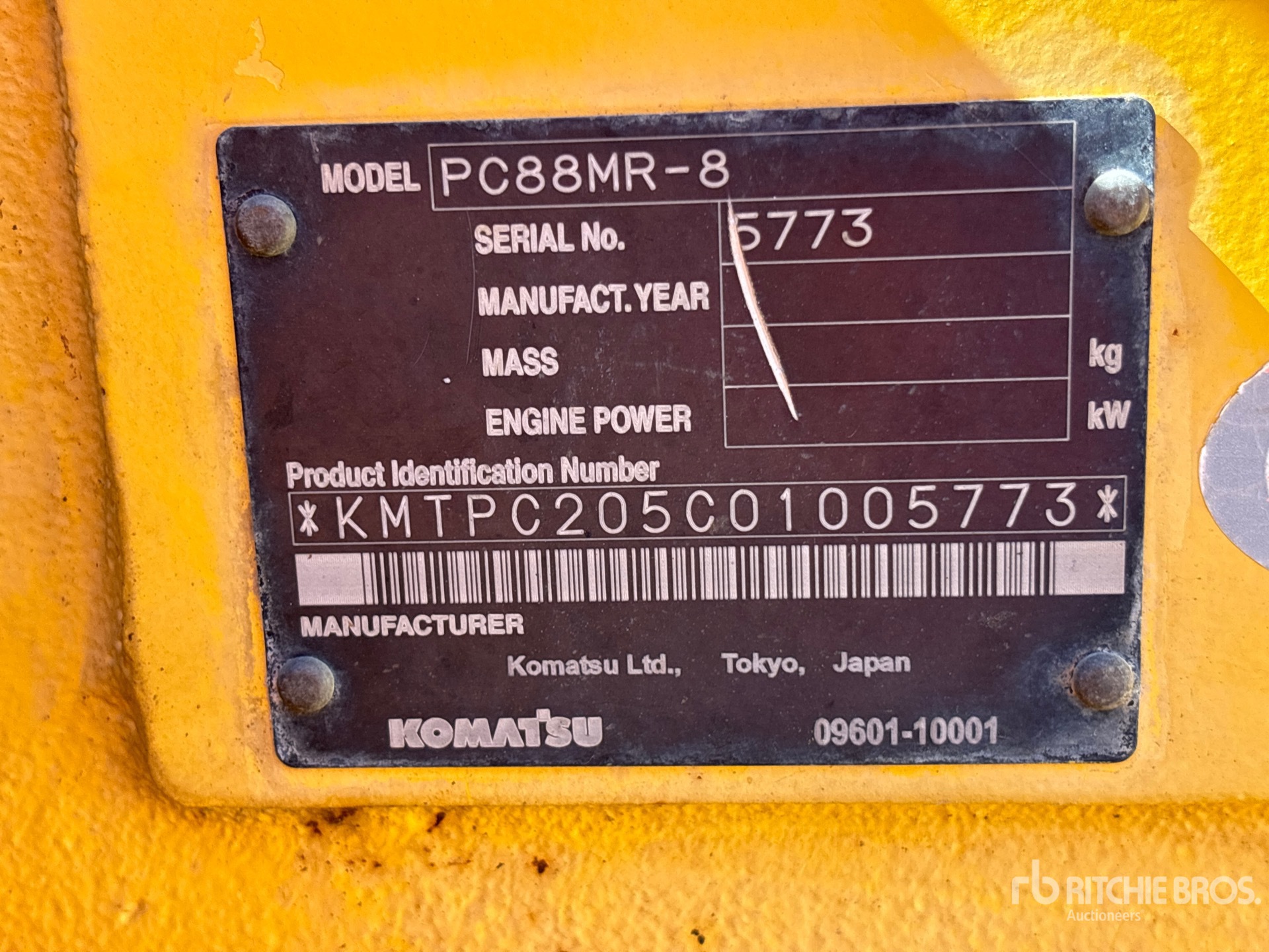 2012 Komatsu PC88MR-8