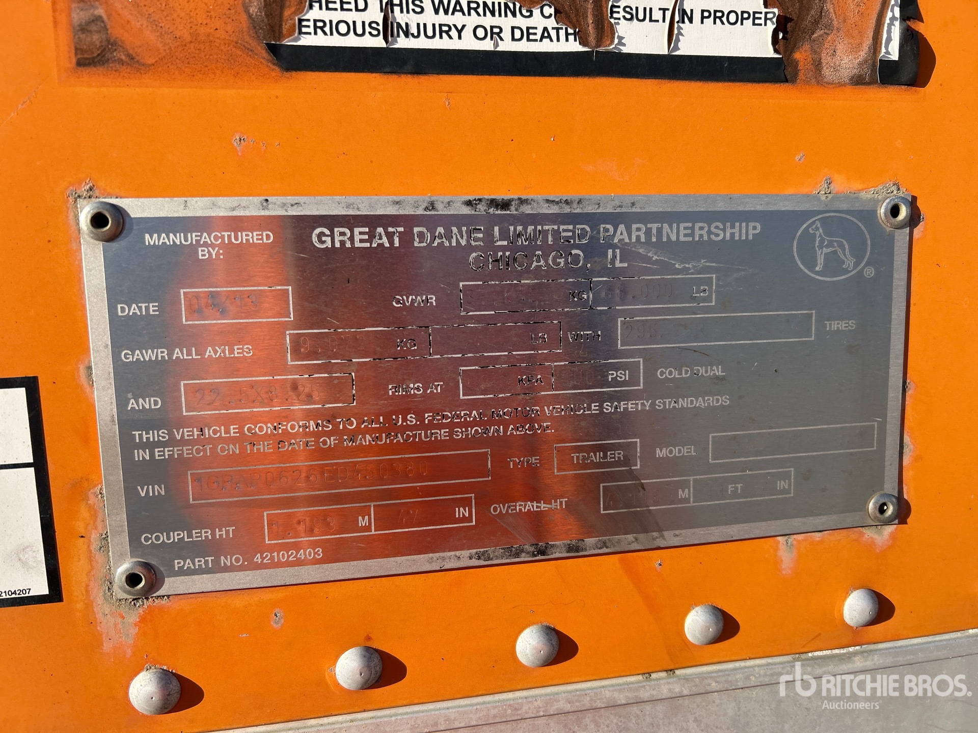 2014 Great Dane CCC-9313-21053
