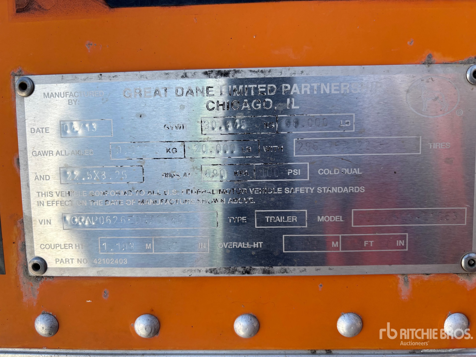 2014 Great Dane CCC-9313-21053
