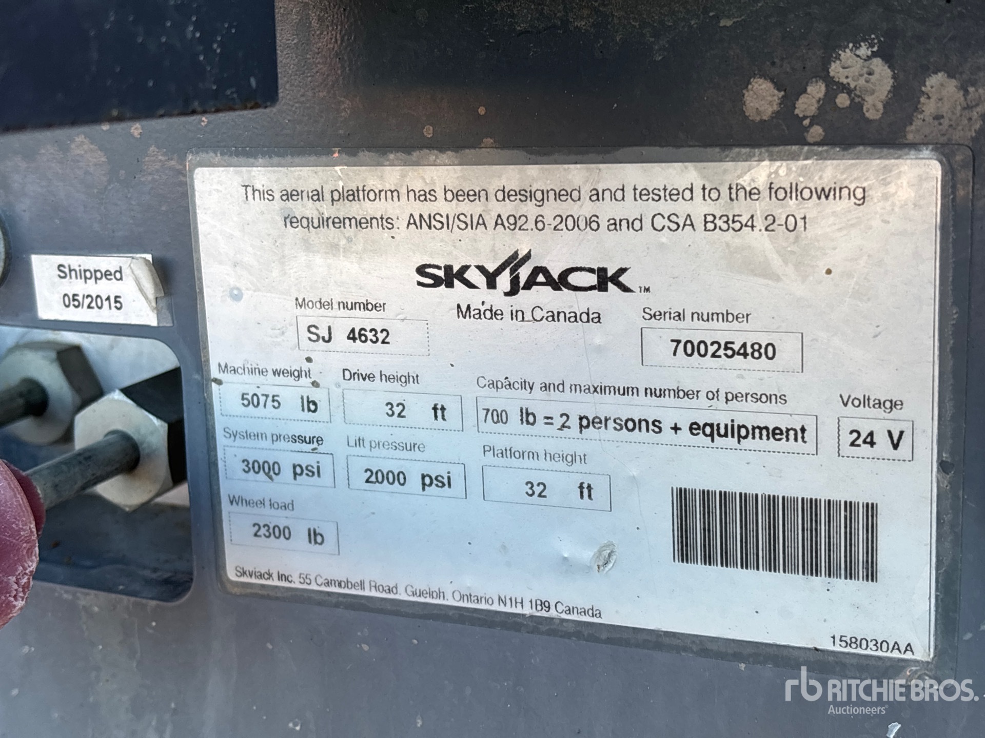 2015 Skyjack SJ4632