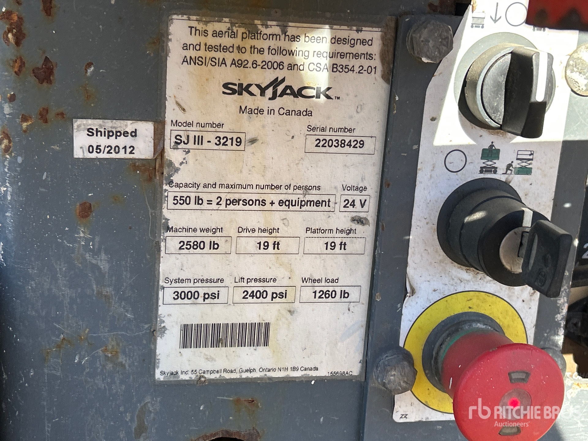 2012 Skyjack SJIII3219
