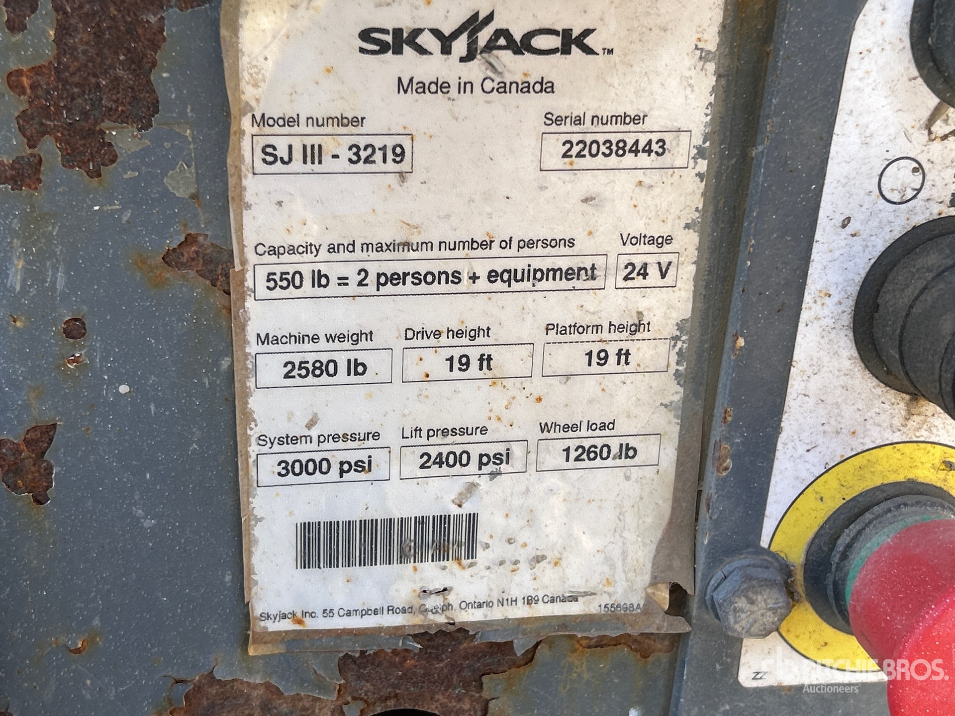 2012 Skyjack SJIII3219