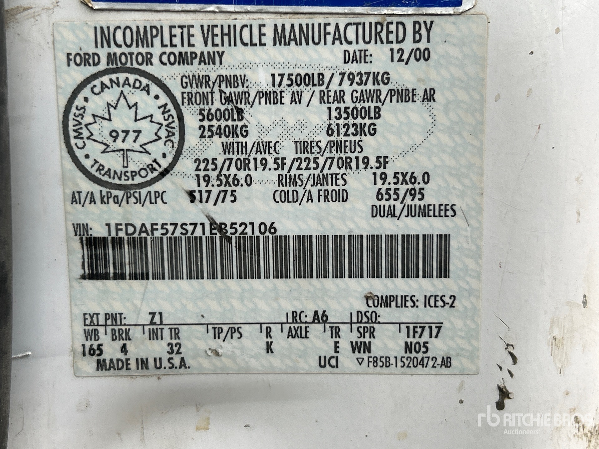 2001 Ford F-550