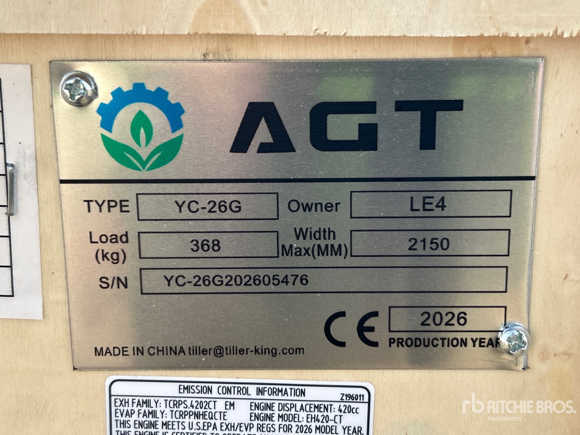 2026 AGT YC-26G