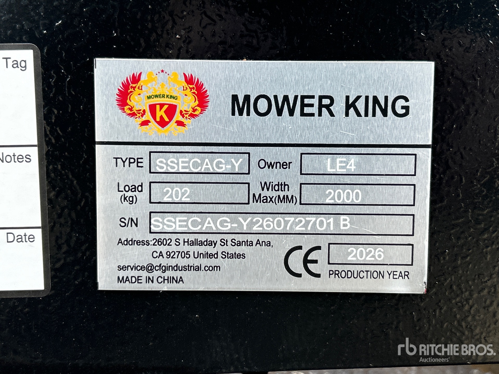 2026 Mower King SSECAG-Y