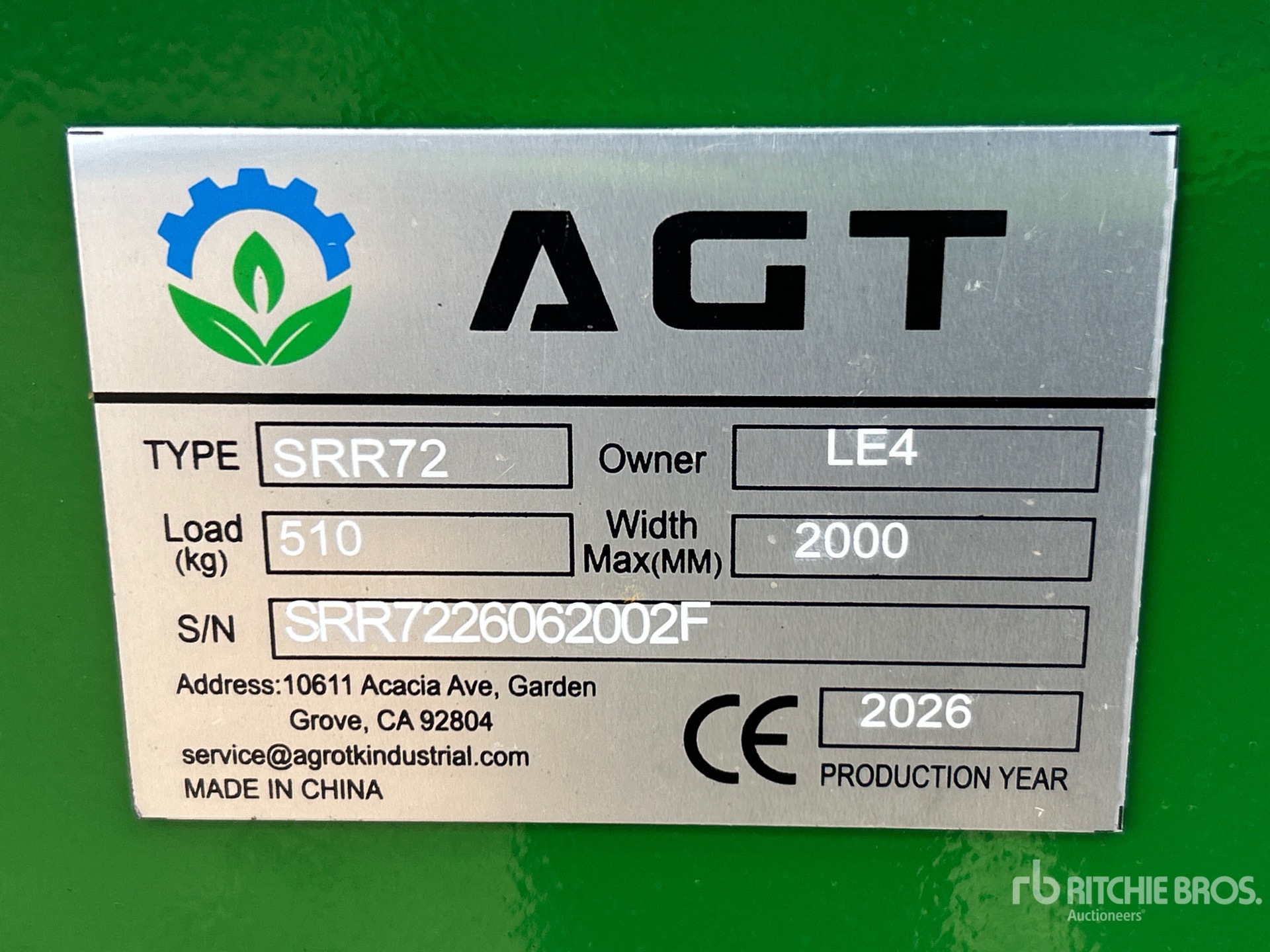 2026 AGT SRR72