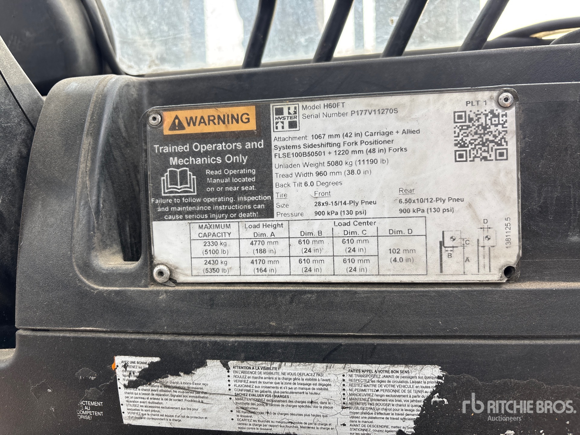 1995 Hyster H 6.0 FT