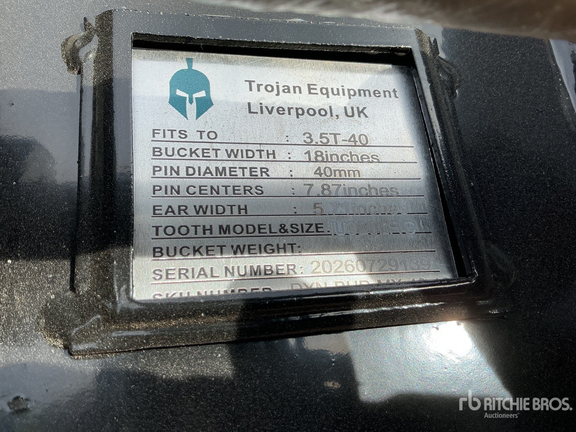 Trojan 18 IN DIGGING - FITS 40 MM CAT  ...