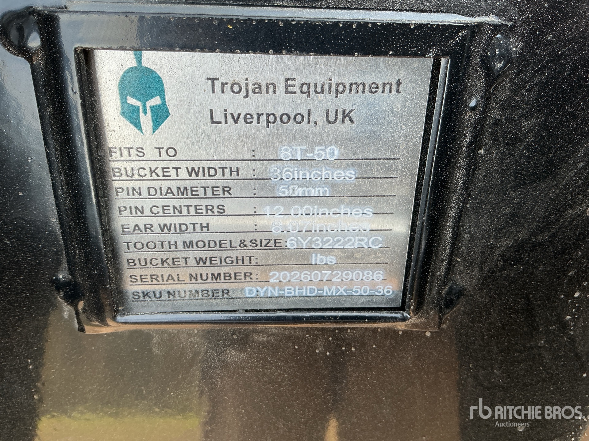 Trojan 36 IN DIGGING - FITS 50 MM CAT  ...