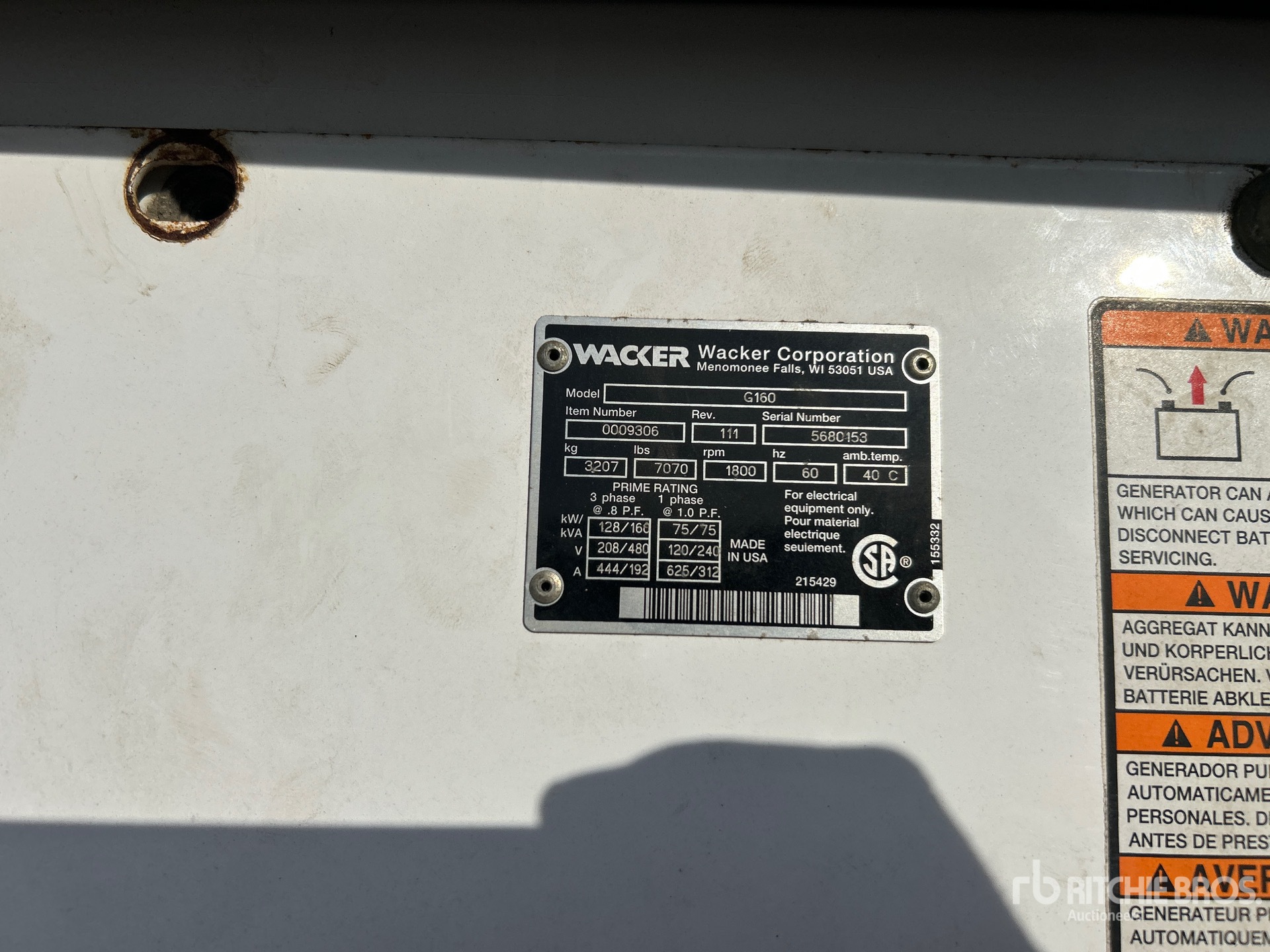 2006 Wacker Neuson G160