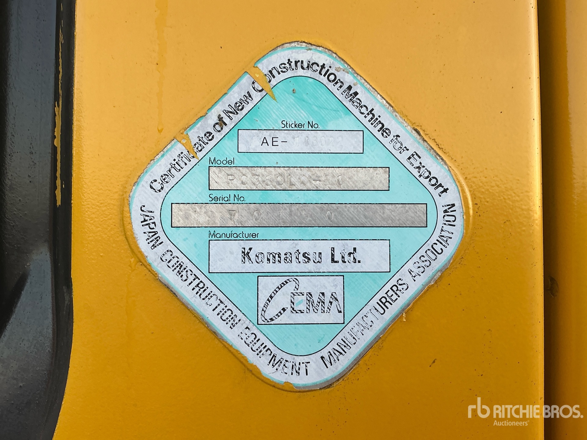 2013 Komatsu PC360LC-10