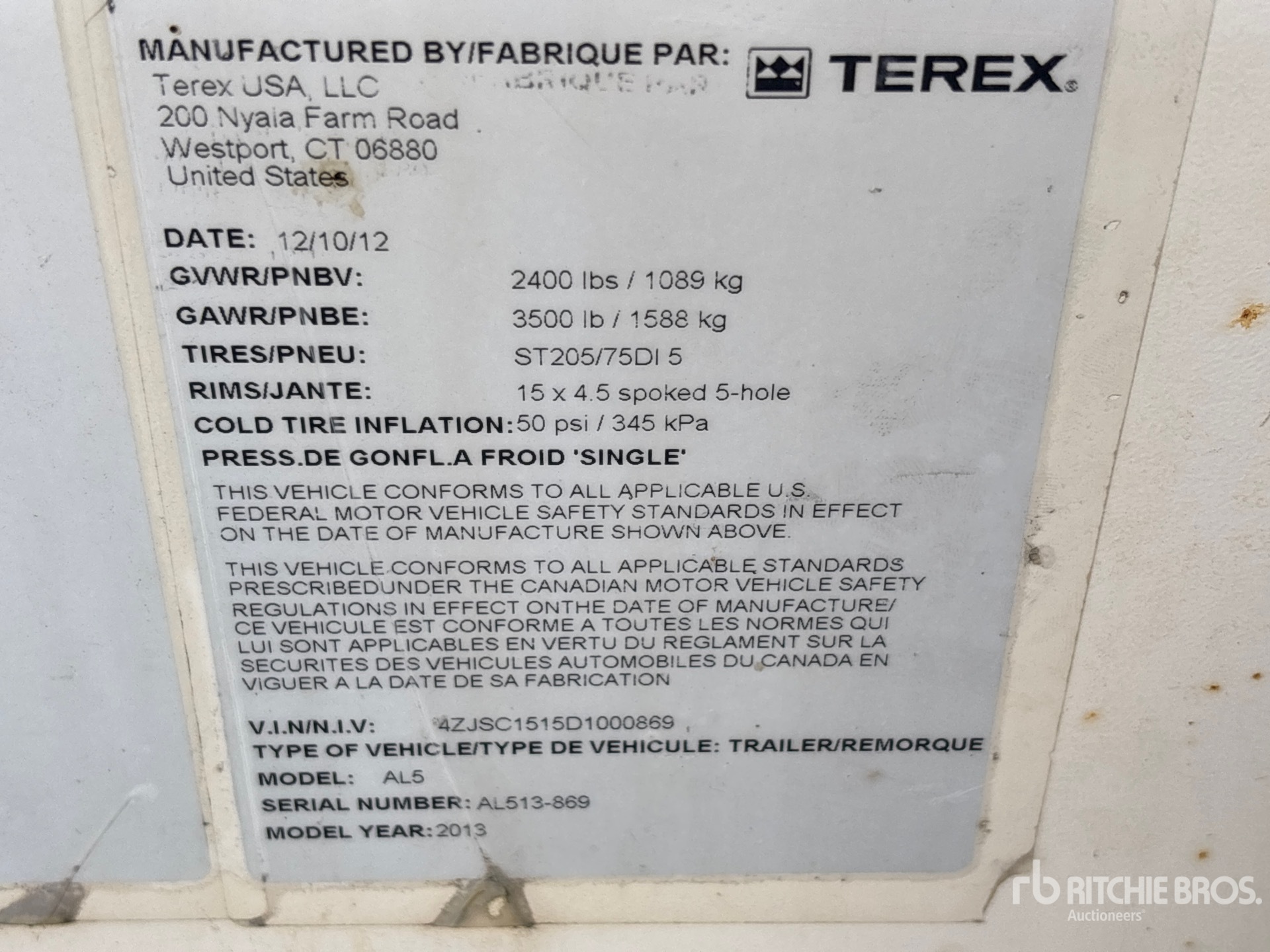 2013 Terex AL5