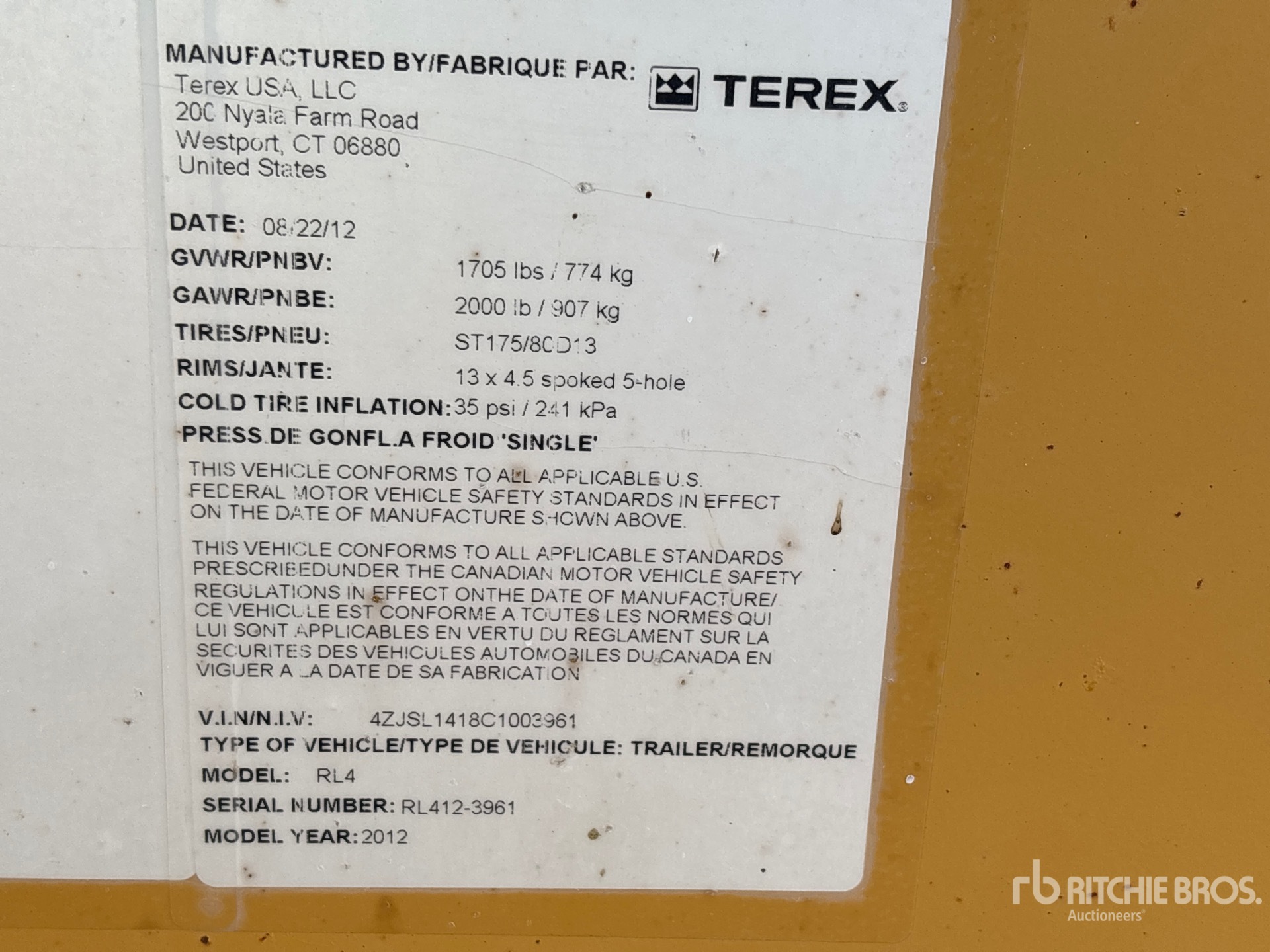 2012 Terex RL4