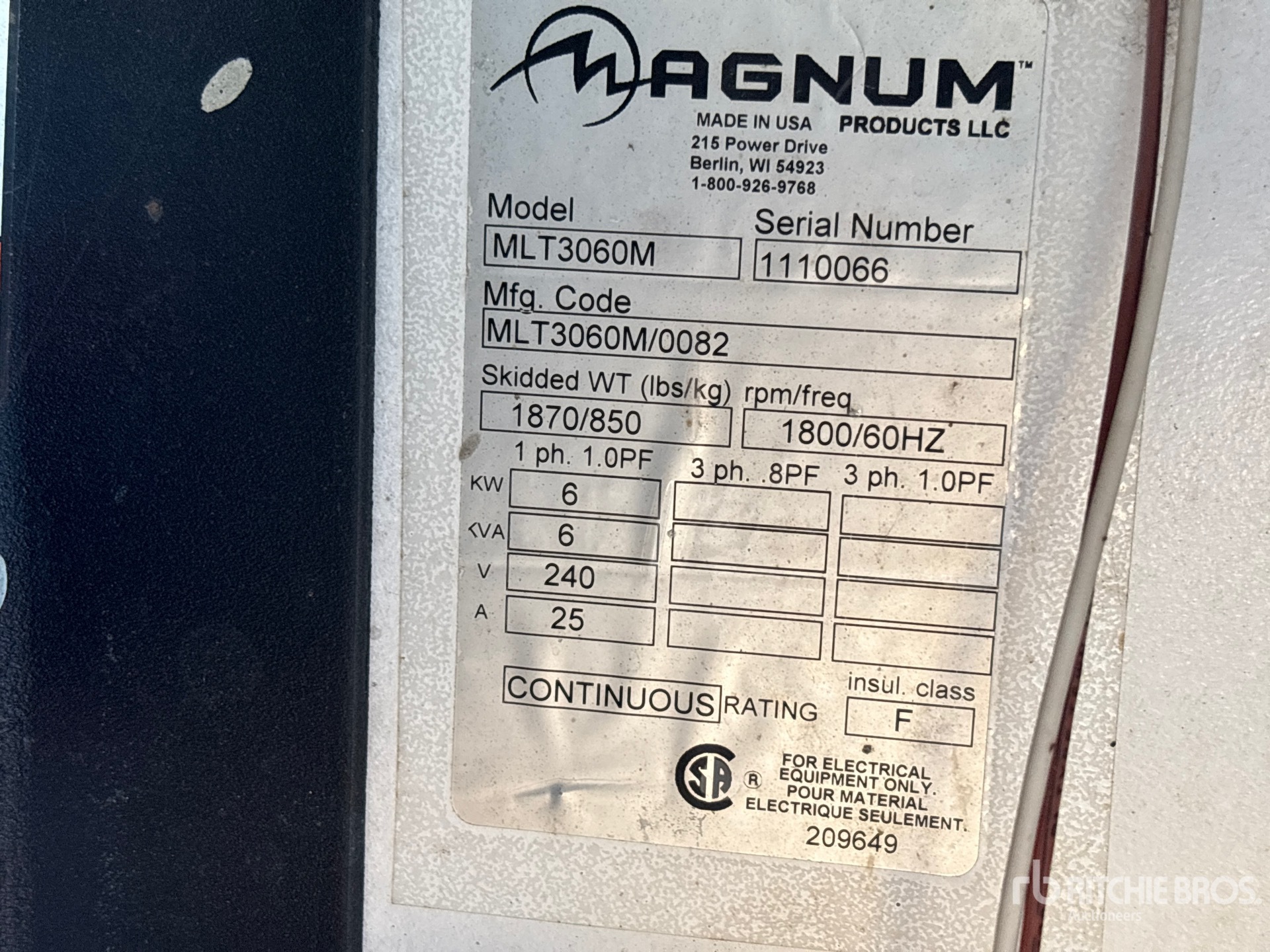 2011 Generac MLT3060M