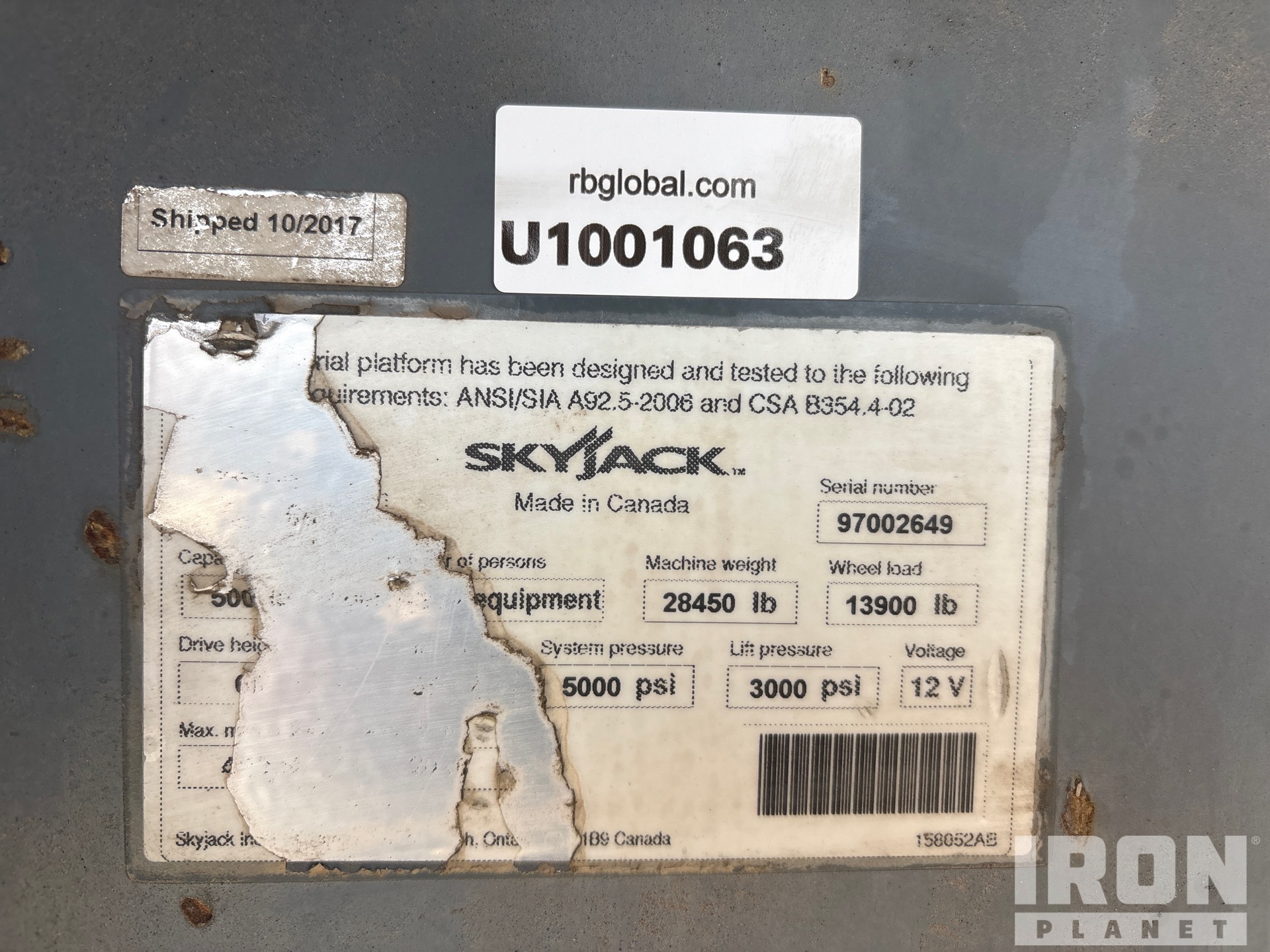 2017 Skyjack SJ66T