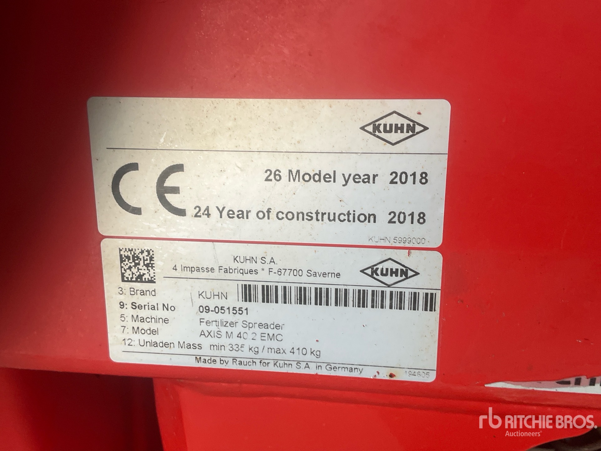2018 Kuhn AXIS M40.2 EMC