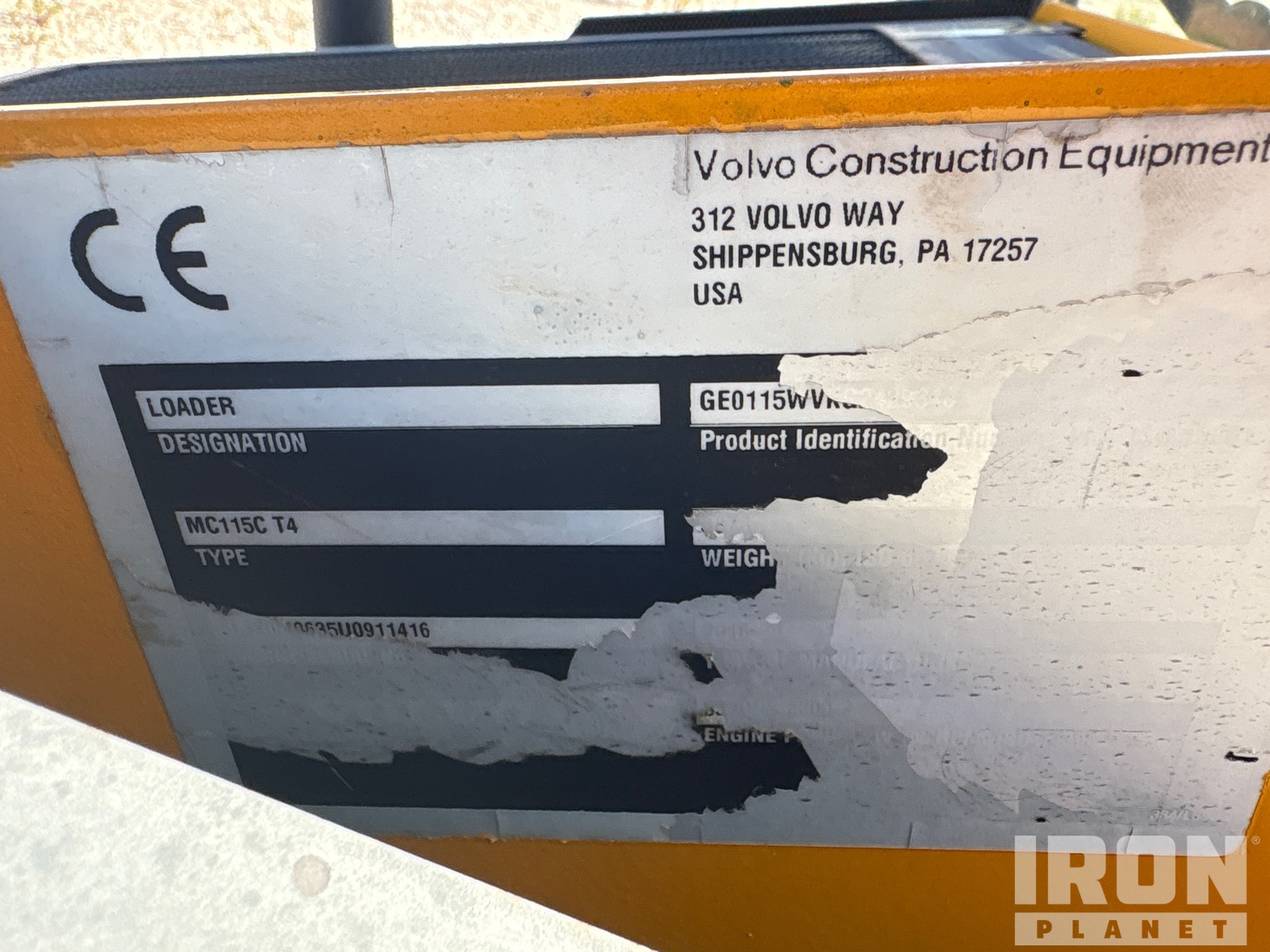 2016 Volvo MC115C