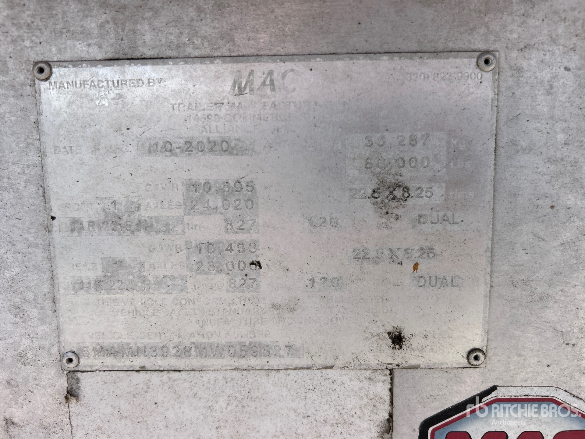 2021 Mac T/A SPREAD AXLE ALUMINUM OPEN T ...