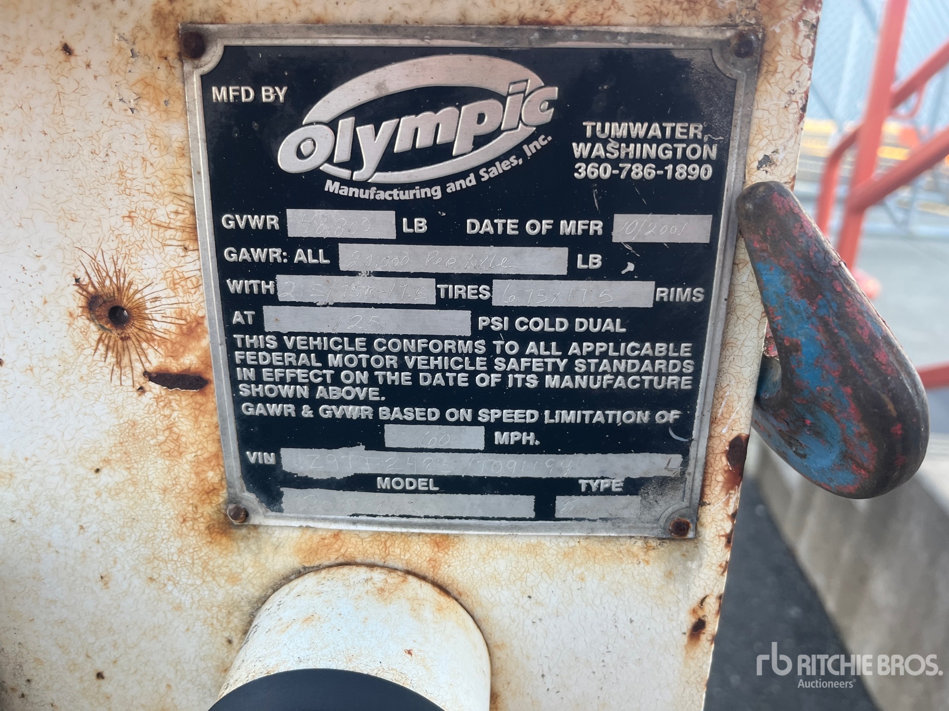 2000 Olympic 20 ton T/A