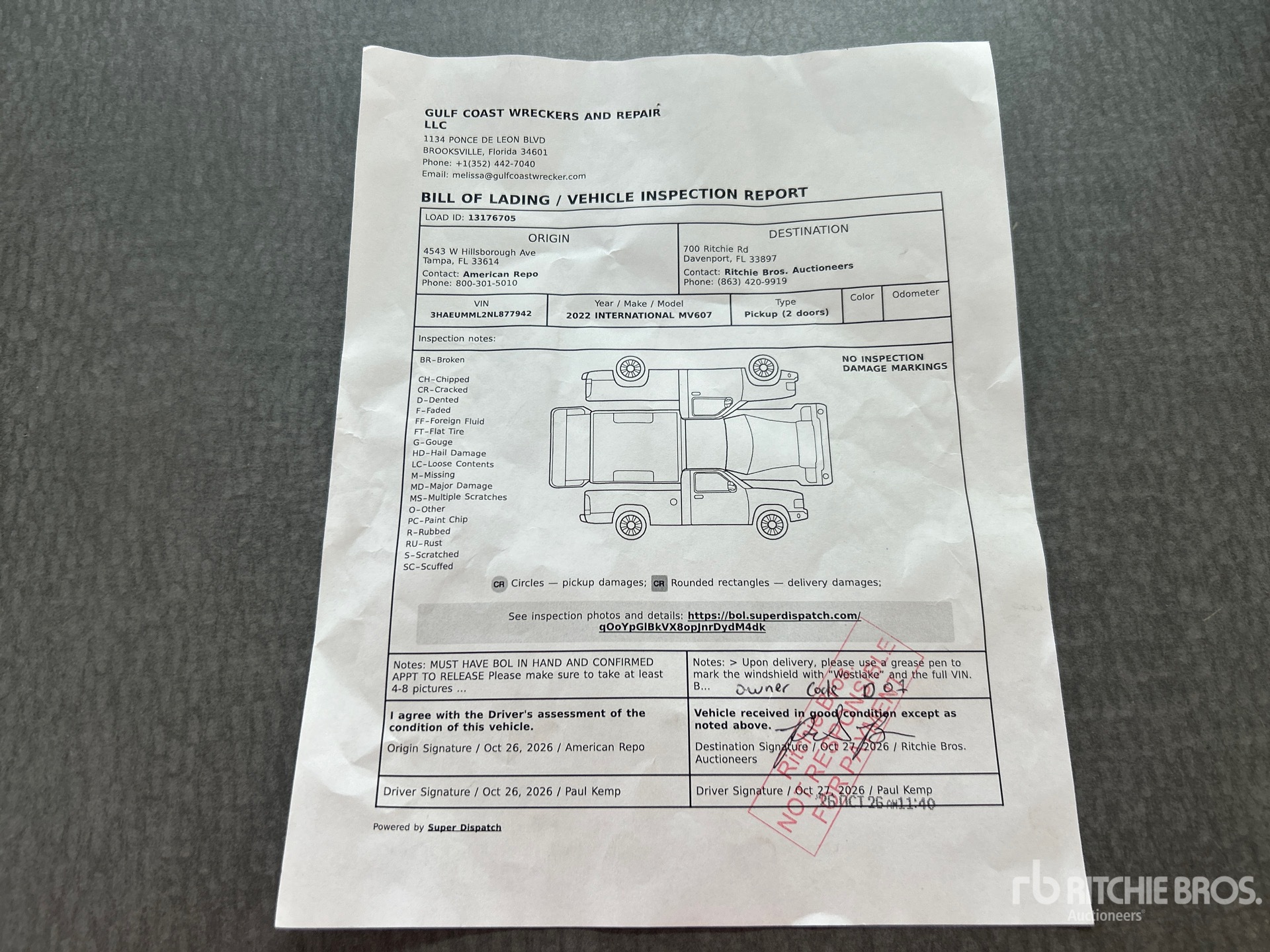 2022 International MV607