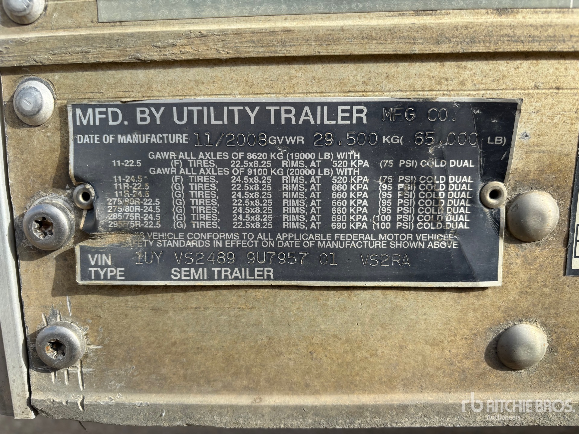 2009 Utility 48 FT X 102 IN T/A