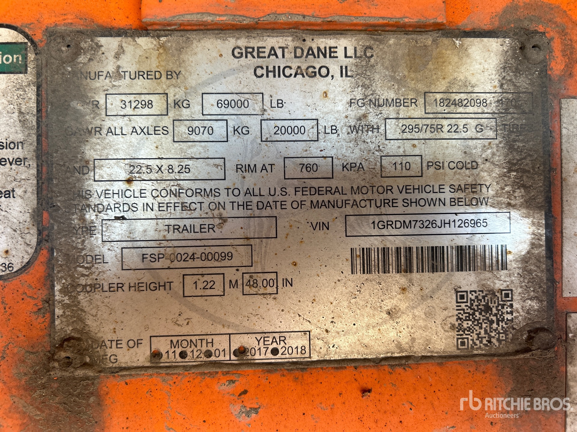 2018 Great Dane FSP-0024-00099