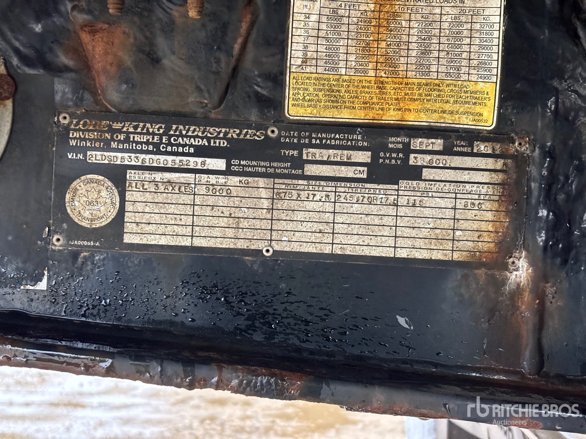 2013 Load King  53 FT TRI/A (INOPERABLE)