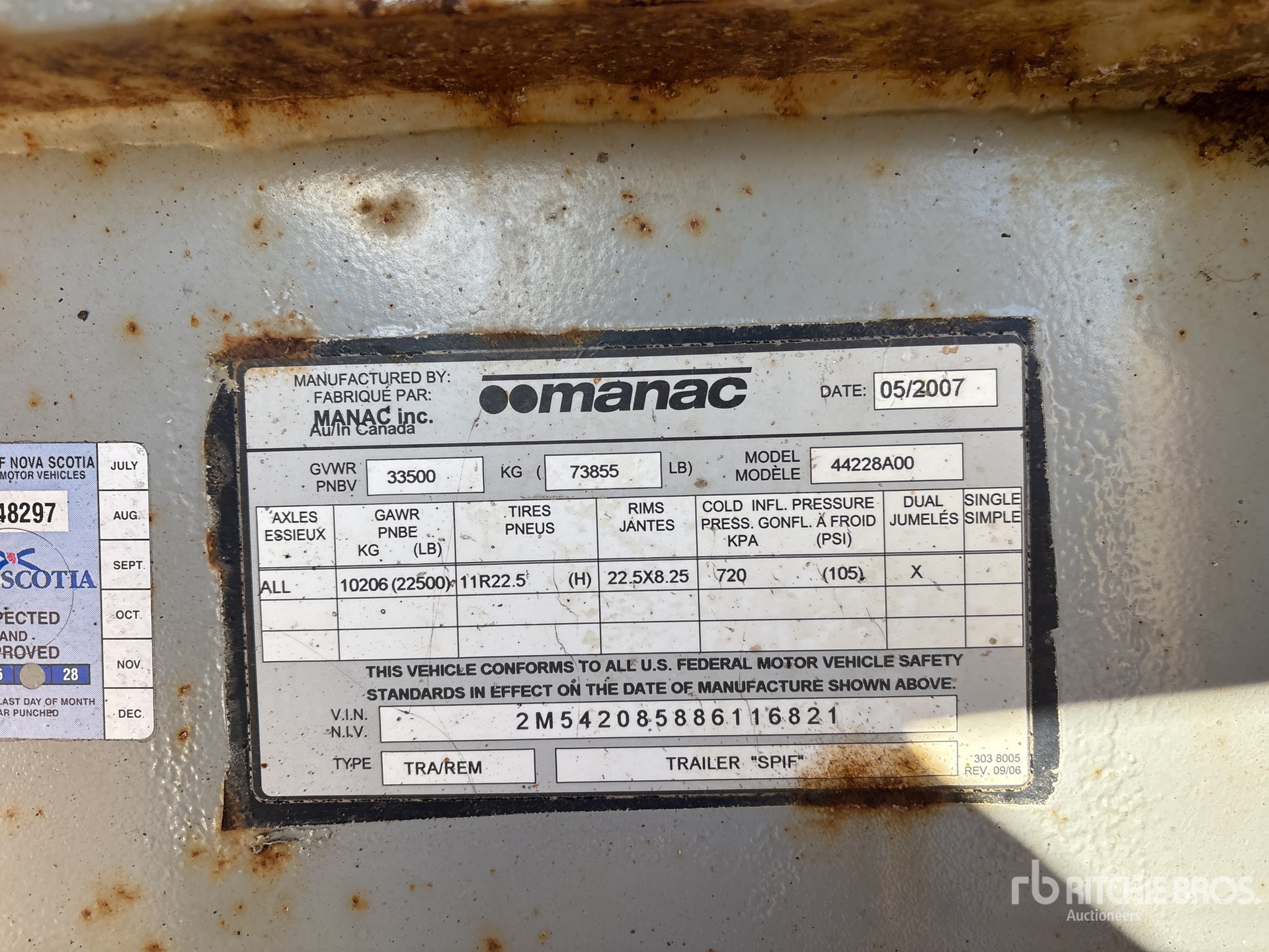 2008 Manac 26 FT T/A