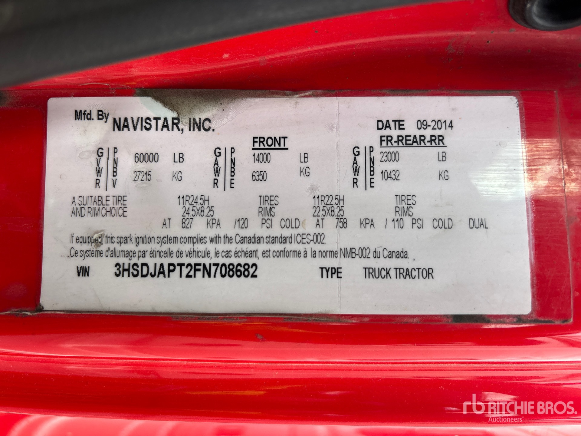 2015 International PROSTAR+ 122