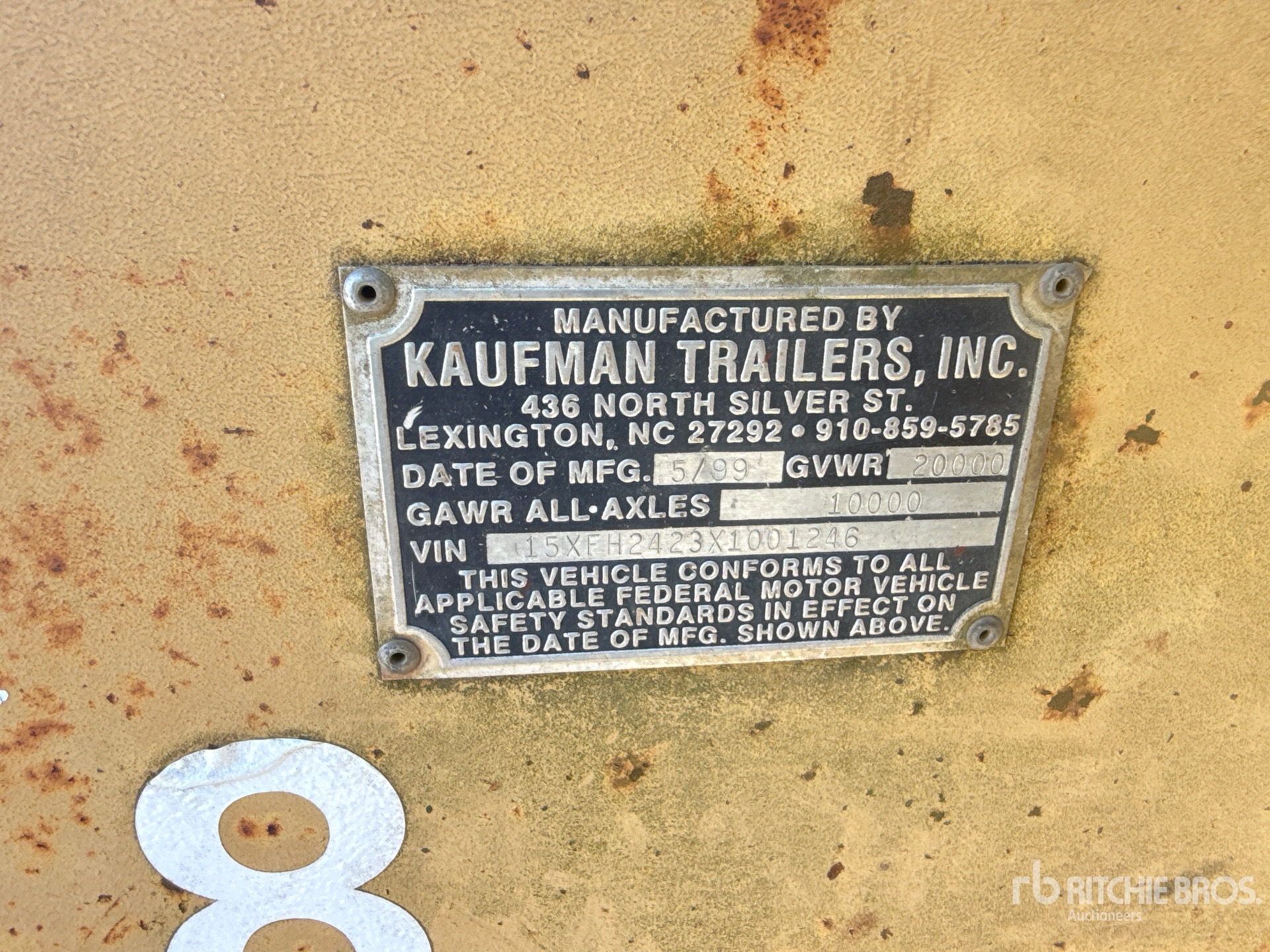 1999 Kaufman 20 FT T/A