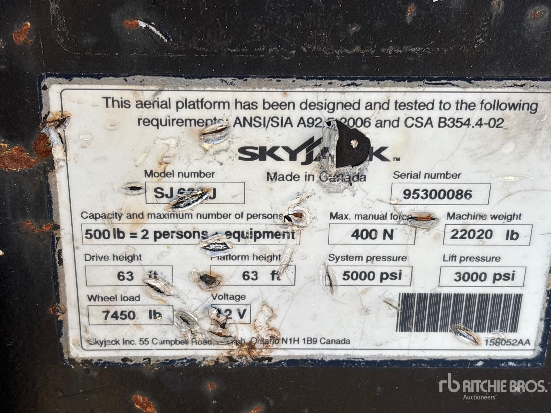 2013 Skyjack SJ63AJ