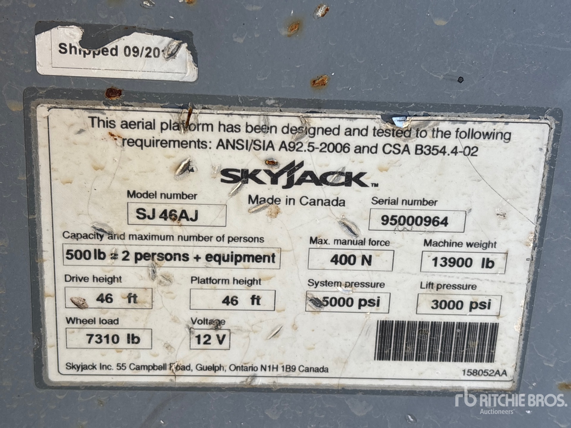 2009 Skyjack SJ46AJ