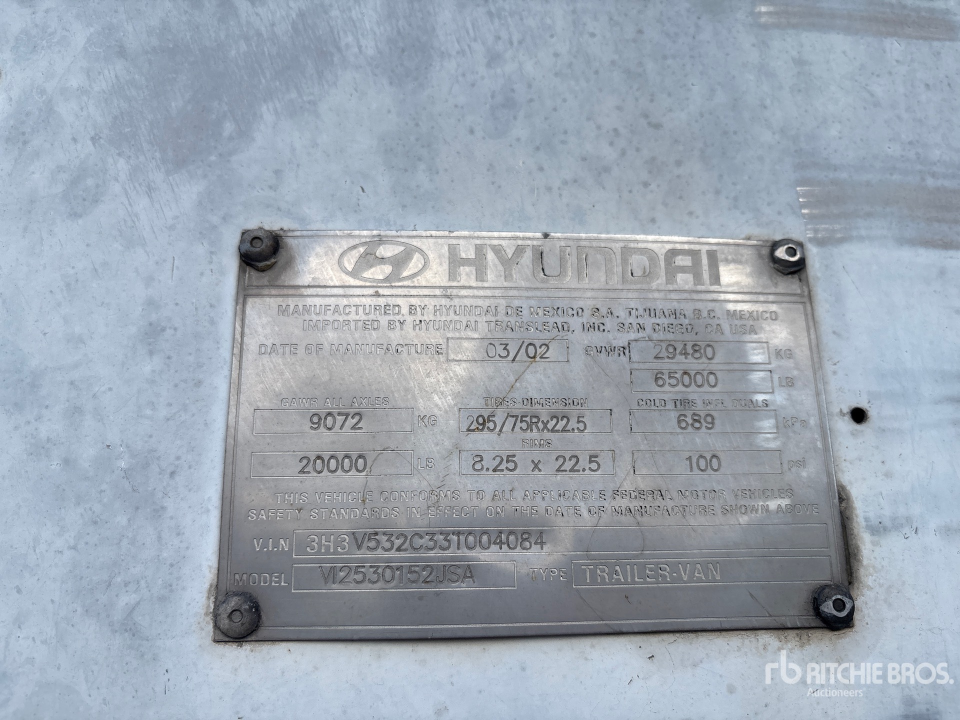 2003 Hyundai 53 FT T/A