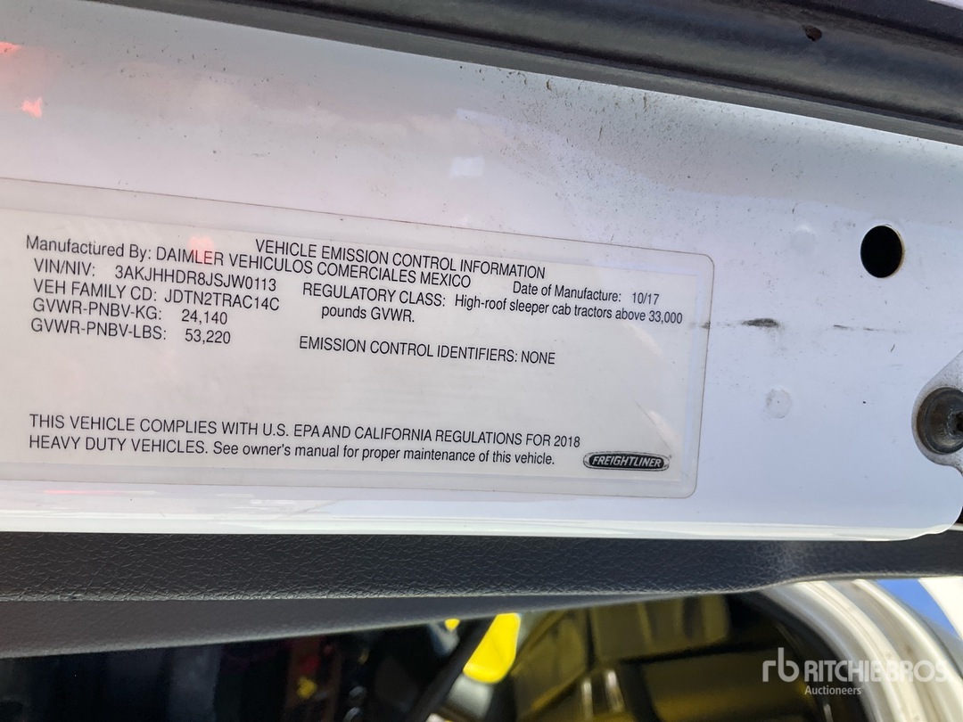 2018 Freightliner CASCADIA 126