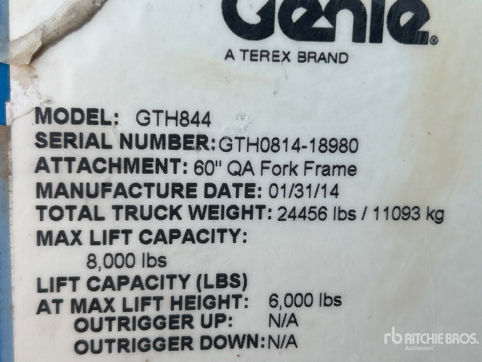 2014 Genie GTH-844