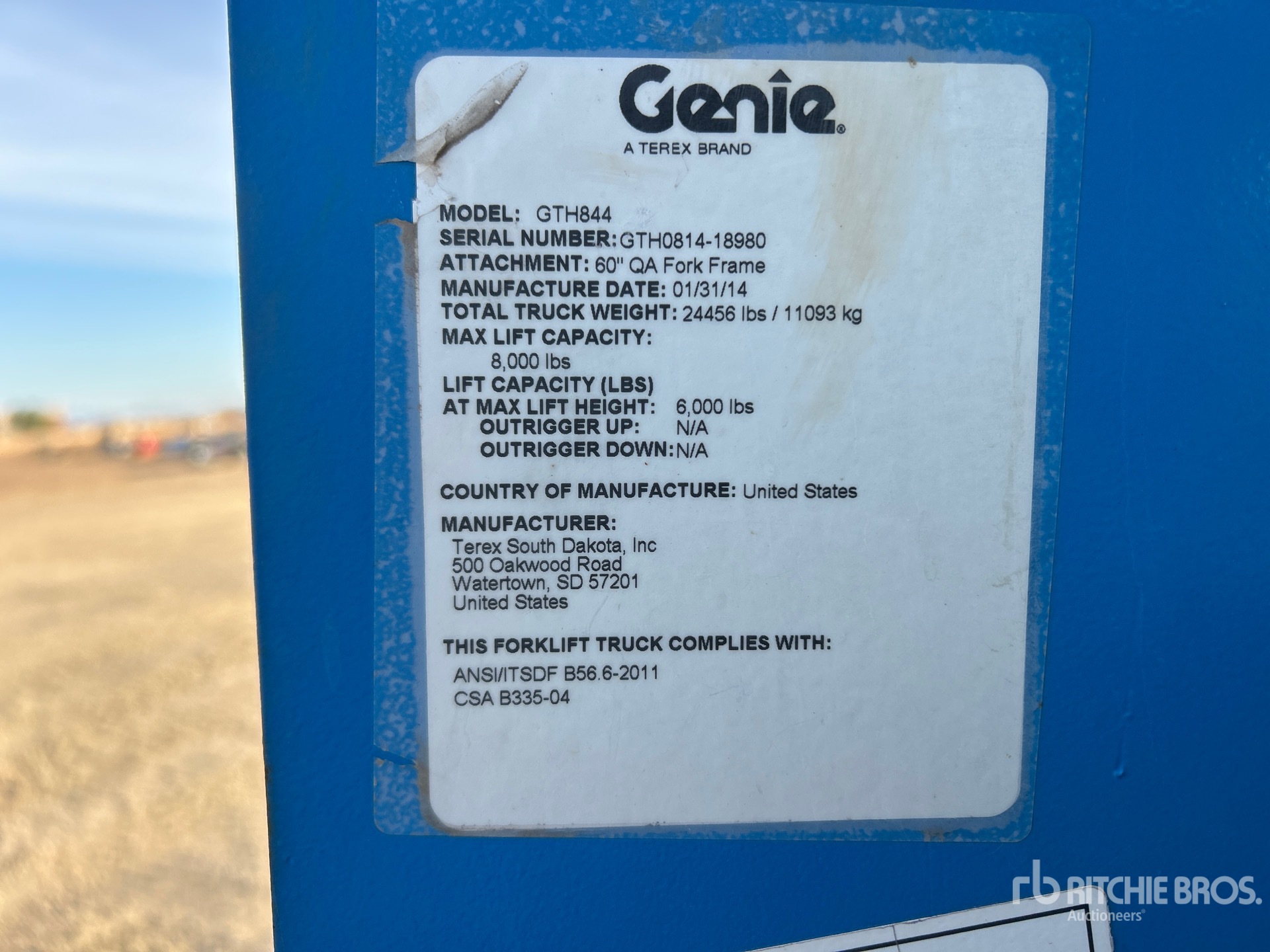 2014 Genie GTH-844
