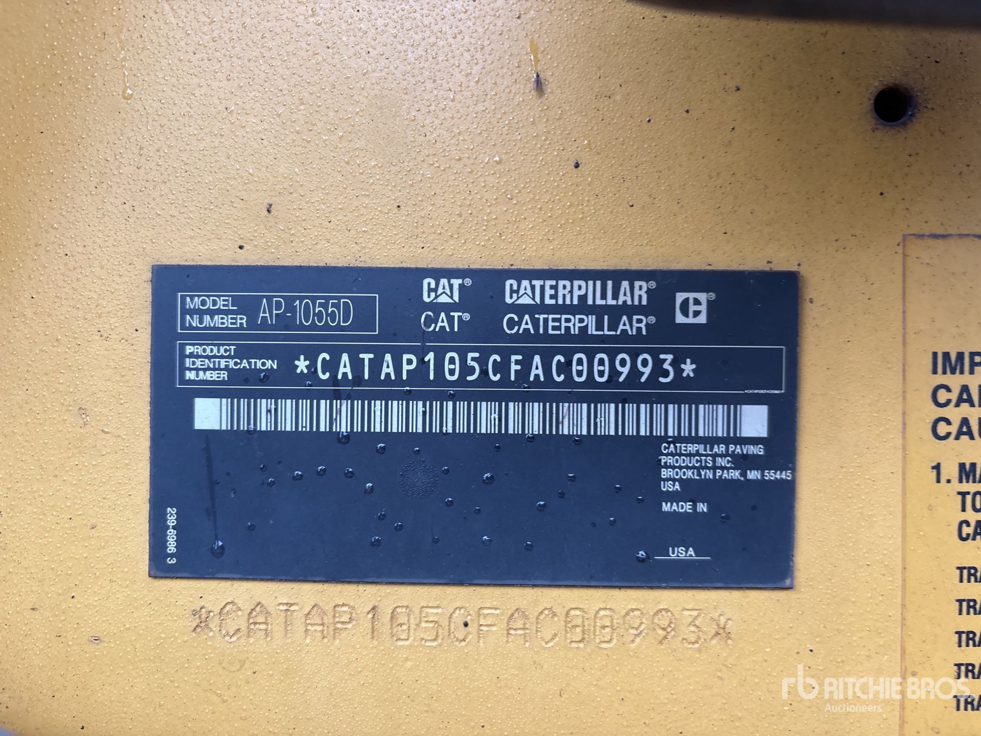 2011 Caterpillar AP-1055D
