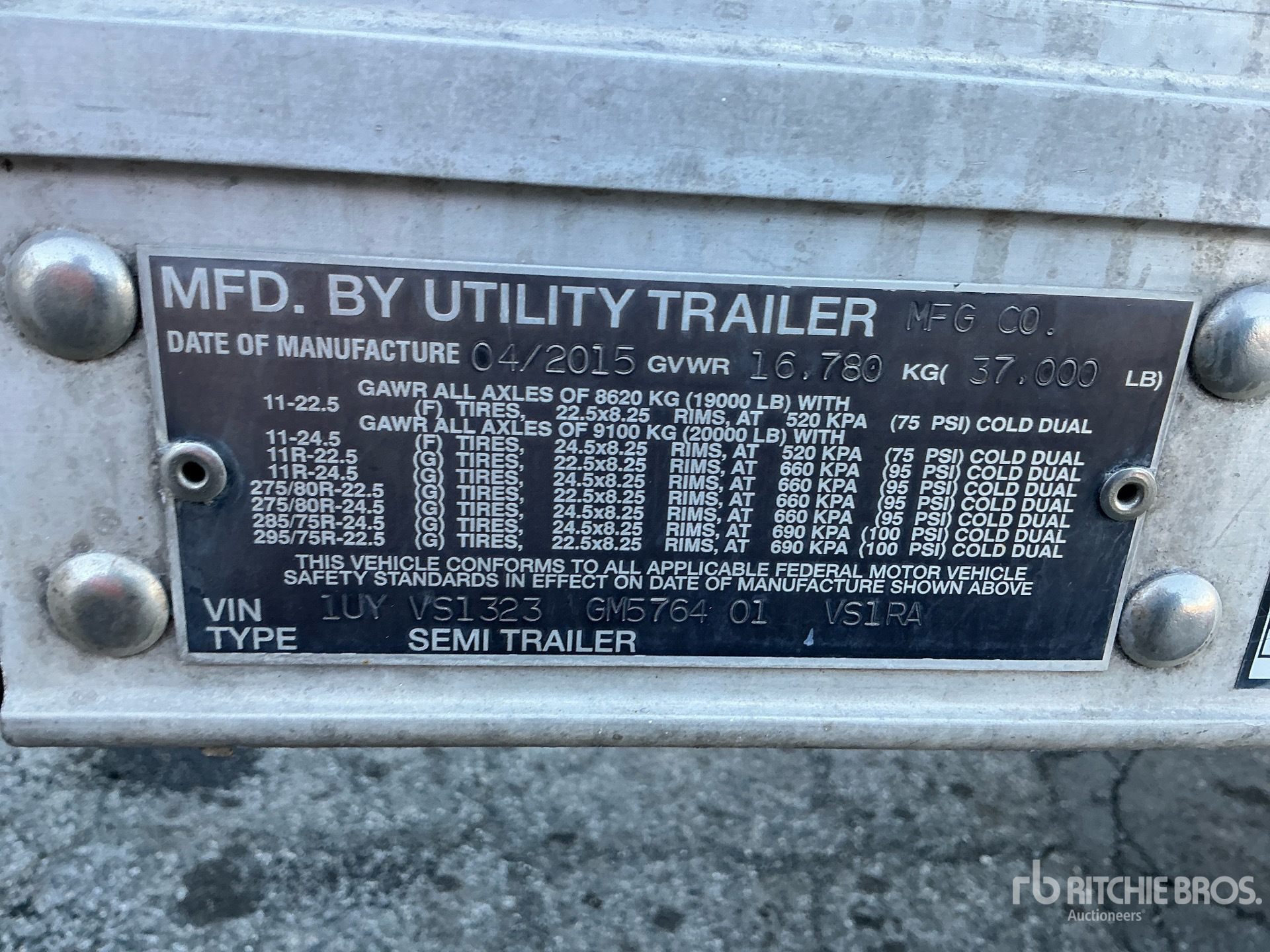 2016 Utility VS1RA