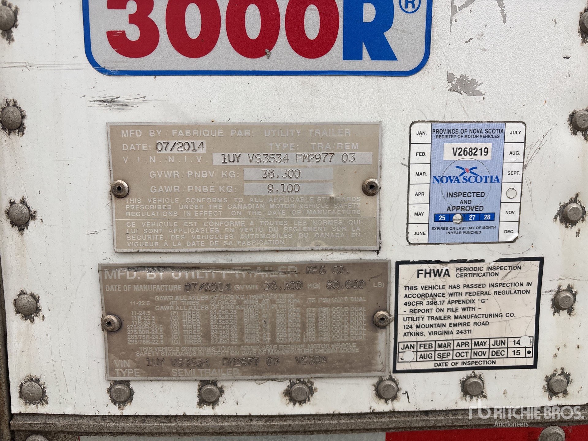 2015 Utility 3000R