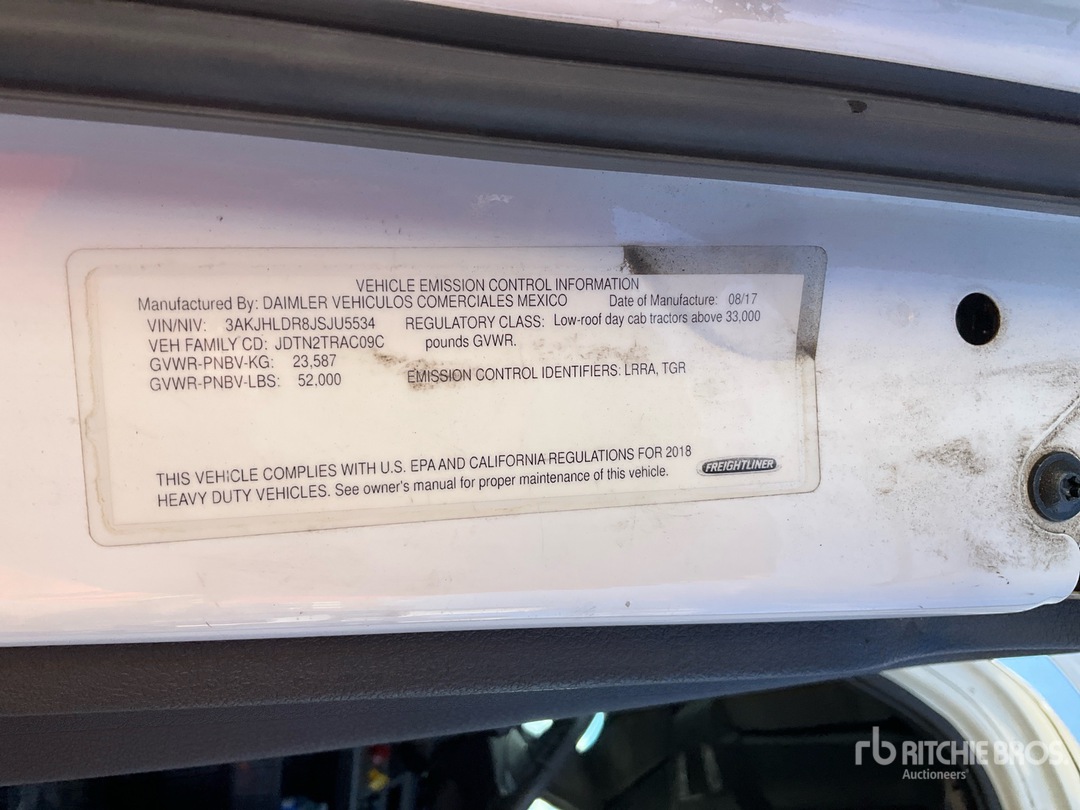 2018 Freightliner CASCADIA 126