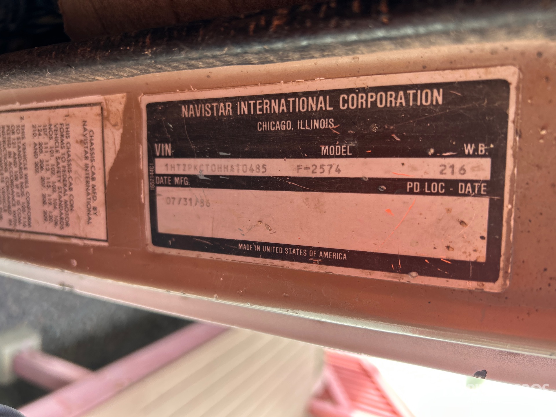 1987 International F2574