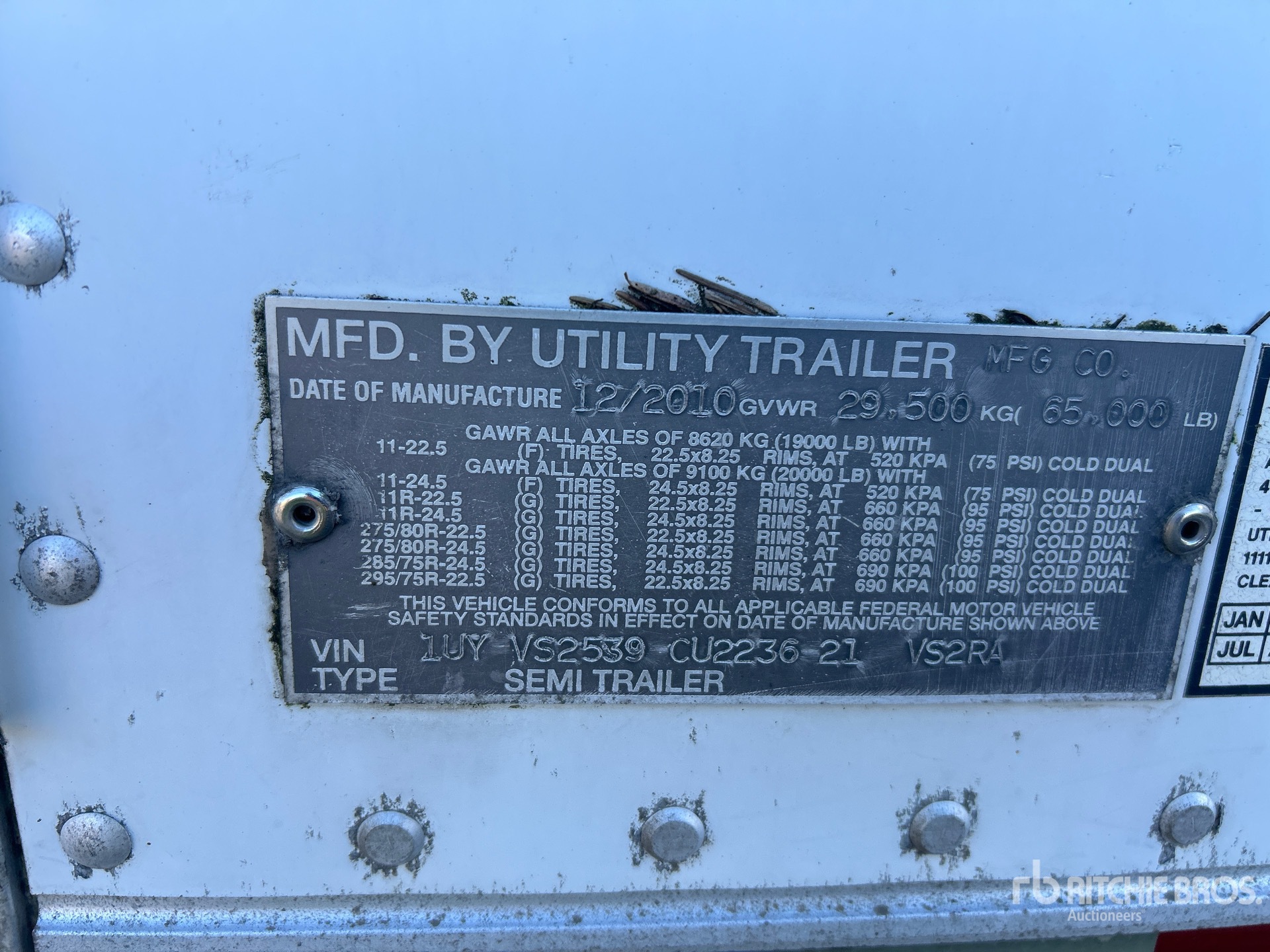 2012 Utility VS2RA