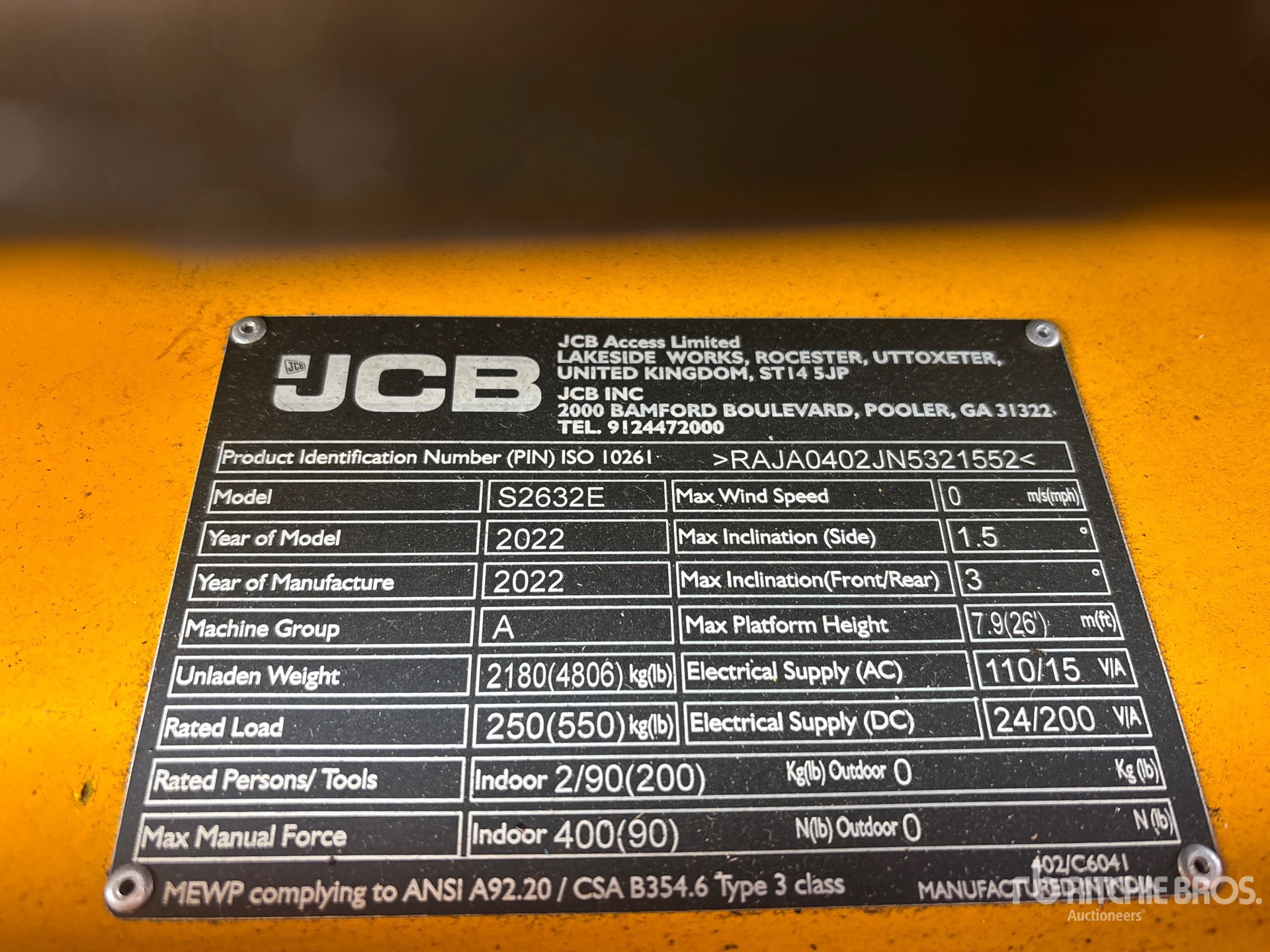 2022 JCB S2632E