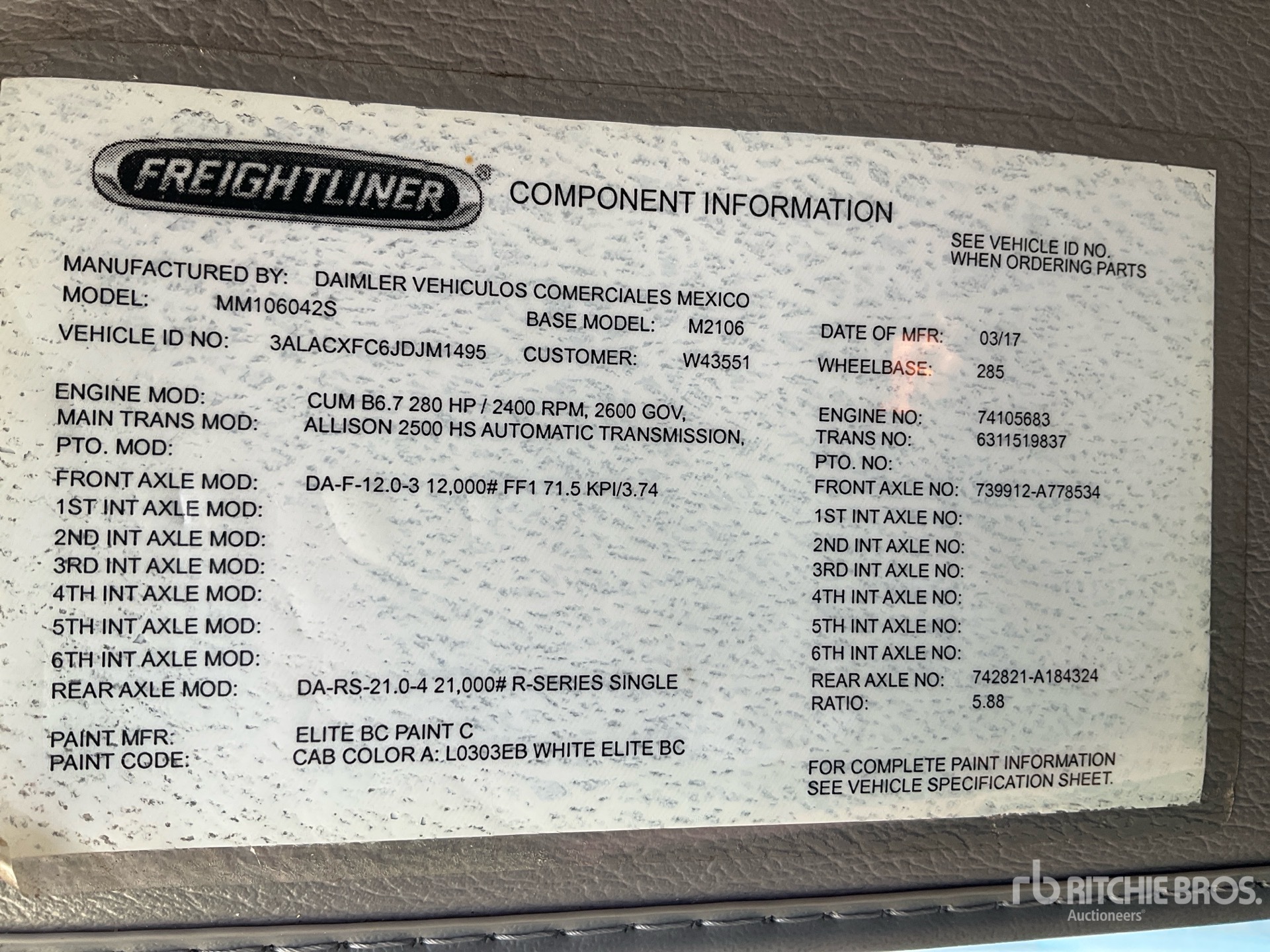 2018 Freightliner M2 106