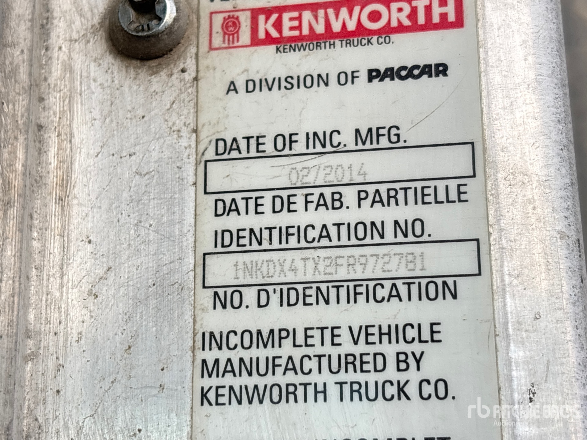 2015 Kenworth T800