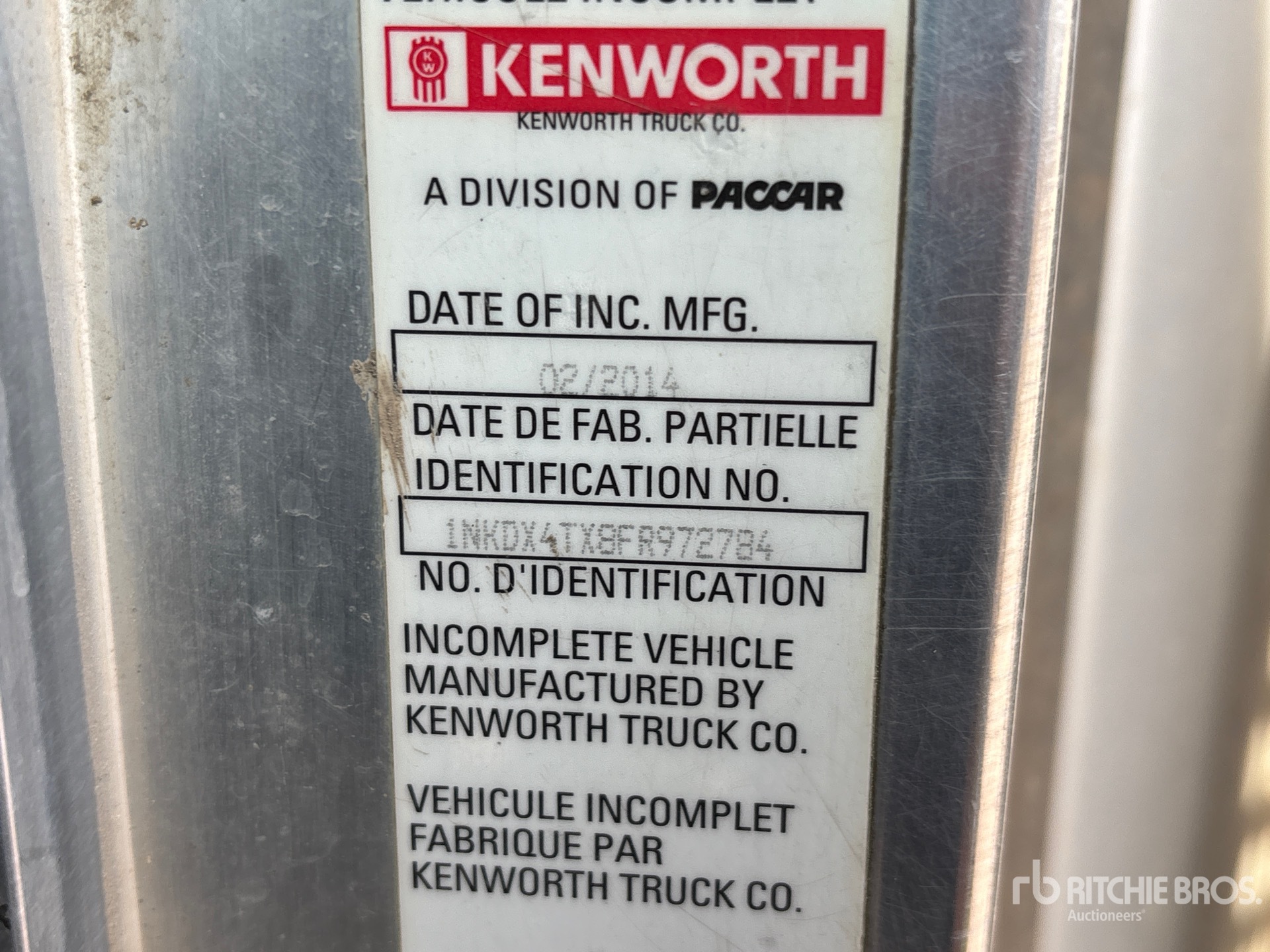 2015 Kenworth T800