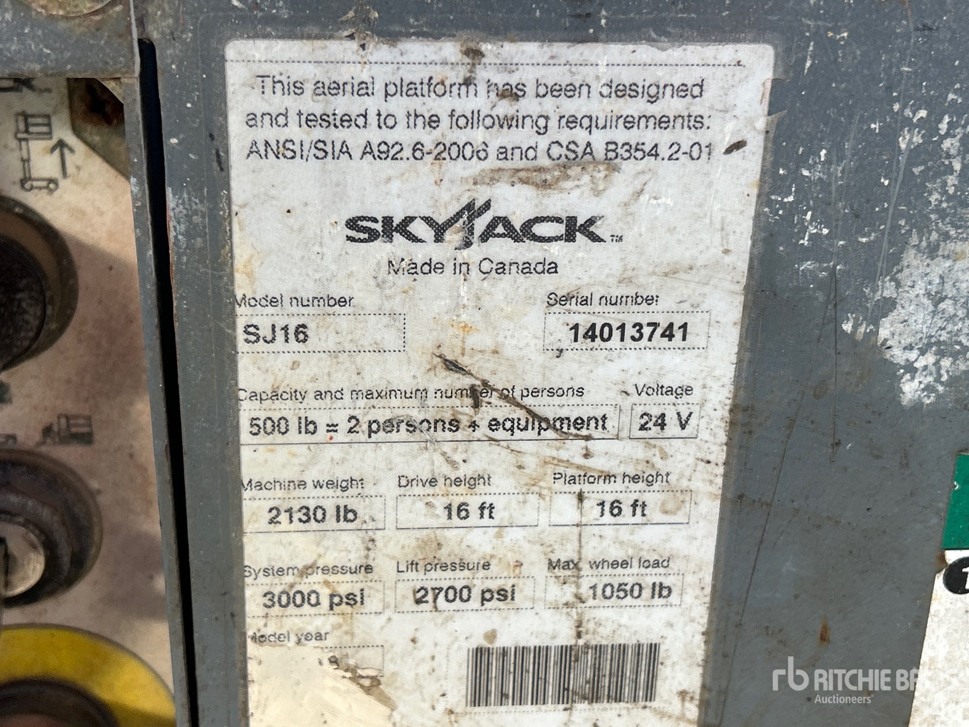 2018 Skyjack SJ16
