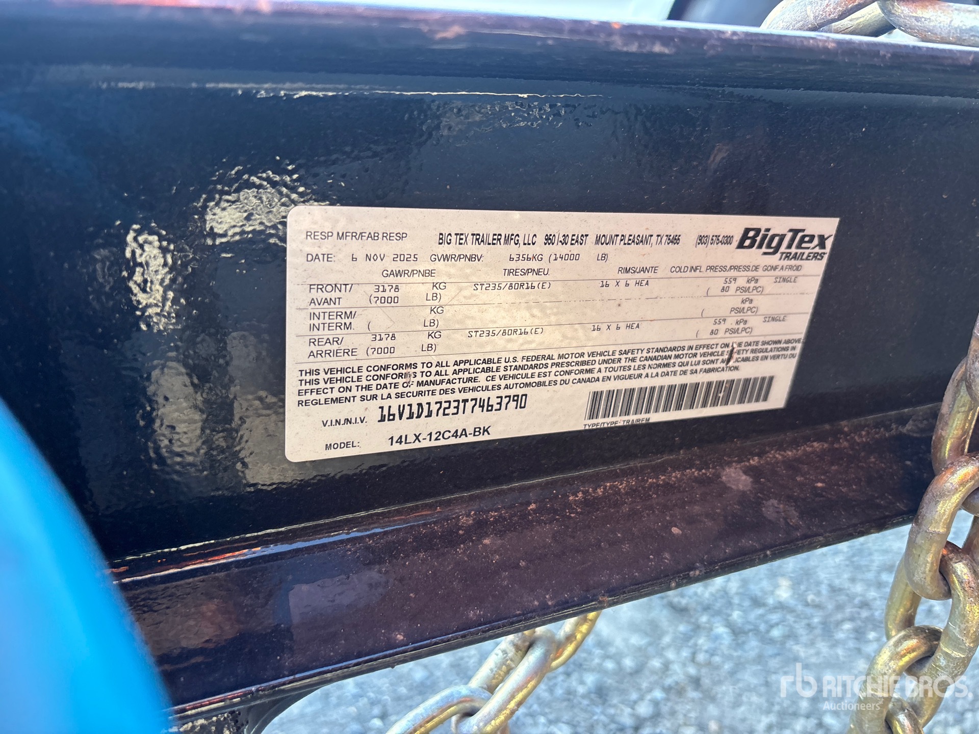 2026 Big Tex 14LX-12C4A-BK