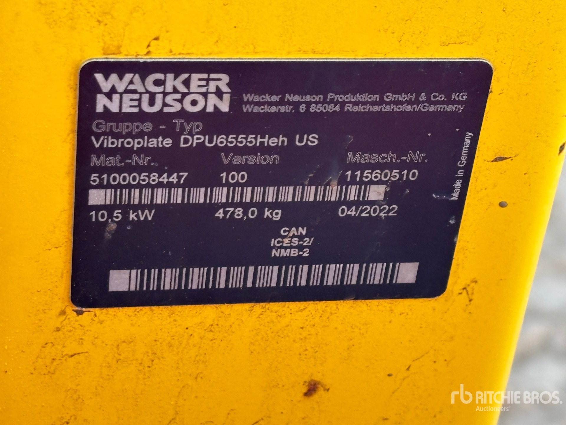 2022 Wacker Neuson DPU6555