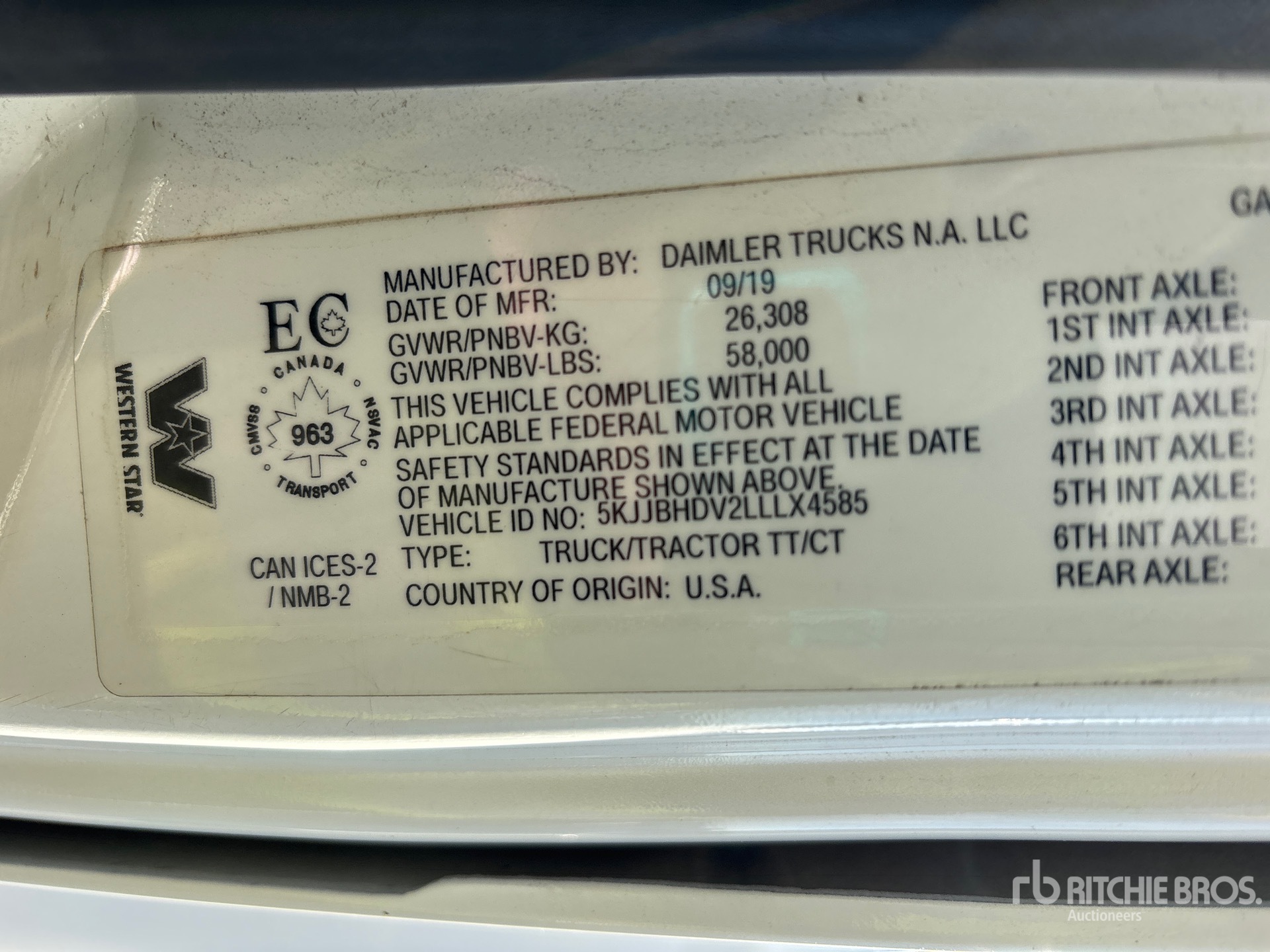 2020 Western Star 5700